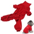 thumbnail image 2 of Ropa para perros Otoño Invierno estaciones moda rojo cuello alto mantener caliente abrigo para perros ropa, 2 of 8