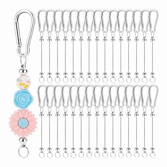 New Arrivals 20 Pcs Beadable Keychain Bars, for Crafts Pendant Jewelry A