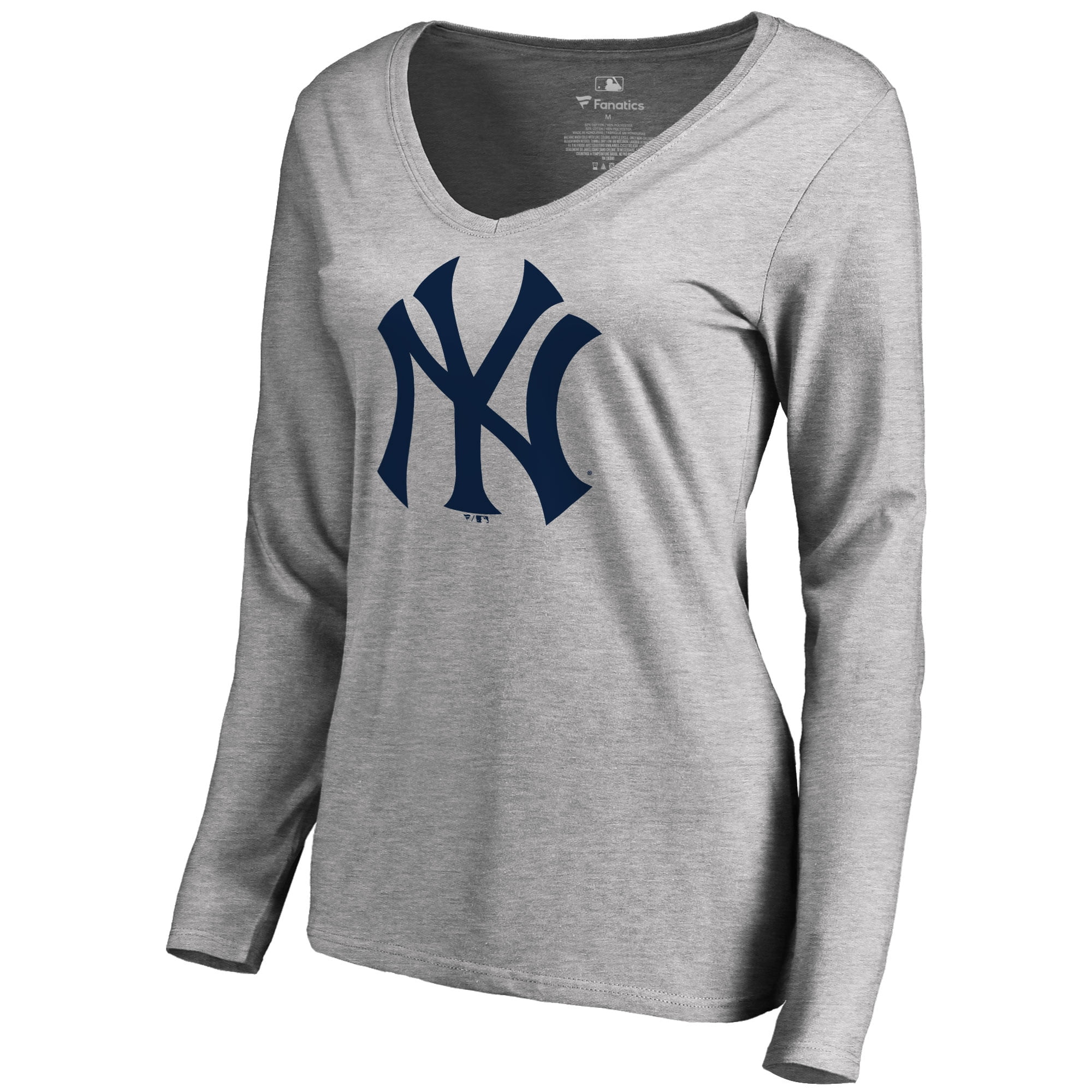 New York Yankees Women's Secondary Color Primary Logo Long Sleeve T