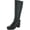 BLACK, variant on Baretraps Womens Tempist Faux Leather Knee-High Boots Black 6.5 Medium (B,M)