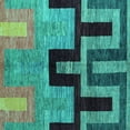 thumbnail image 1 of Ahgly Company Indoor Square Abstract Turquoise Blue Modern Area Rugs, 5' Square, 1 of 4