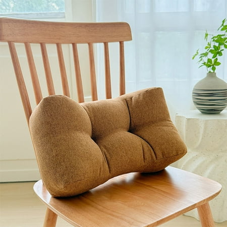 BAOPAI Premium Lumbar Support Cushion for Office Chairs and Car Seats - Thickened Ergonomic Back Rest Pillow for Long Sitting Hours Relieves Waist Pain Multi-Use Nap Pad