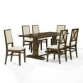 thumbnail image 3 of Crosley Furniture Joanna 7-Piece Dining Table Set in Dark Oak/Creme, 3 of 9