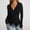 Black, variant on Sweaters for Women V Neck Wrap Rib Knit Sweater Long Sleeve Solid Asymmetric Hem Pullover Sweaters Casual Soft Stretchy Comfy Sweater for Fall Daily Layering Wear Outing Looks