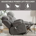thumbnail image 5 of SEGMART Electric Power Lift Recliner Chair, Heavy Duty Classic Fabric Sofa Chair for Elderly, Ergonomic Lounge Single Sofa with Plush Extended Arms and Remote Control, 4 Positions, Grey, 5 of 9