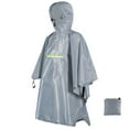 thumbnail image 3 of Sentmoon Womens Raincoat Long Sleeve Rain Ponchos with Print Packable Hooded Packable Rain Jacket for Hiking ,Camping, Travel Gray Free Size, 3 of 4