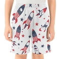 thumbnail image 2 of Rocket Pattern Athletic Shorts Breathable with Comfort Fit Drawstring Casual Sweatshorts Medium, 2 of 9