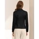thumbnail image 5 of INSPIRE CHIC Camisa Casual De Negocios De Oficina De Satén De Manga Larga Con Botones Y Cuello En Punta Para Mujer Negro XL, 5 of 6