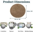 thumbnail image 4 of GHOUSE Large Brown Rug 6 ft Round Rug Non Slip for Playroom Bedroom, 4 of 7