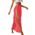 thumbnail image 5 of Women's Beach Sarong Tie Wrap Skirt High Split Bathing Suit Cover Up Long Skirt for Vacation, 5 of 5