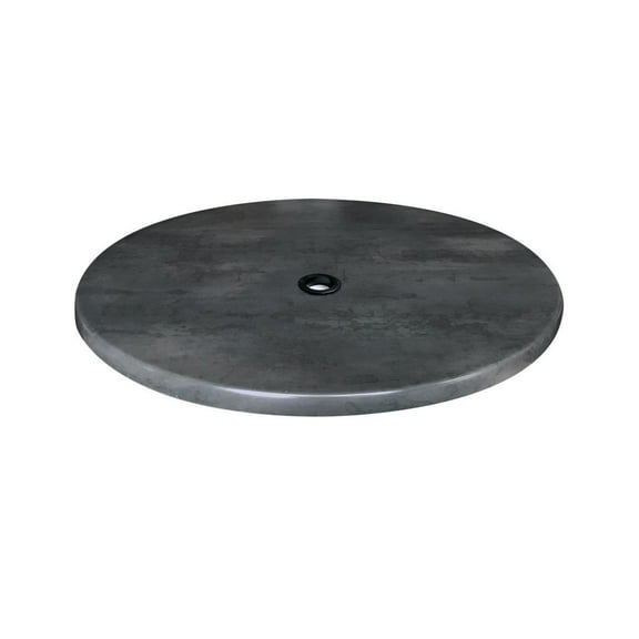 Holland 36" EnduroTop Round Table Top with Hole in Black Steel