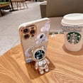 thumbnail image 4 of Funda de teléfono chapada en astronauta de arena movediza para Motorola Moto G60 G53 G50 G42 G30 G20 G22 G52 E20 Plus G9 Play G8 Power Cover, 4 of 5