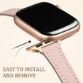 thumbnail image 4 of Correa de reloj Charlam Slim Leather, 40 mm, 38 mm, 41 mm, 42 mm, 44 mm, rosa, 4 of 7
