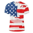 thumbnail image 4 of Utoimkio American Flag Patriotic T Shirts for Men Summer Short Sleeve Crewneck 4th of July T-Shirts Casual Tee Tops for Men, 4 of 5