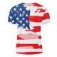 thumbnail image 5 of Camisas de Manga Larga para Hombres Día de la Independencia Casual Impreso Cuello Redondo de Manga Corta, Camiseta Blusa para Diario, 5 of 5