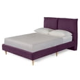 thumbnail image 4 of Cama Matrimonial Makora Zenvia Morado Tapizada en Tela Tipo Velvet (No Incluye Colchón), 4 of 8