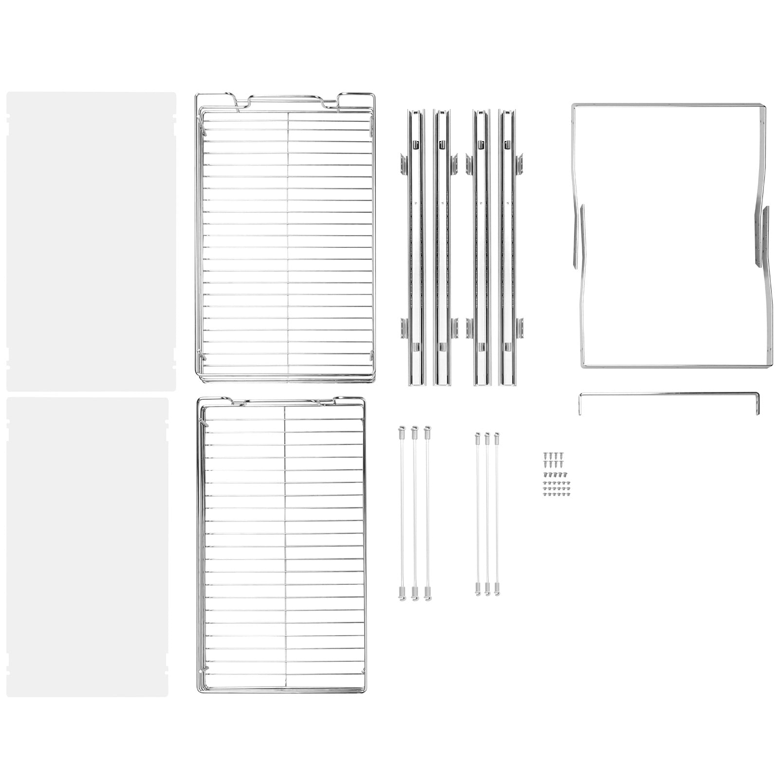Bentism 2-Tier Wire Pull Out Cabinet Under Sink Organizer 12x17 inch Drawer Basket, Size: 12.3 x 16.5 x 12.7 inch / 313 x 420 x 323 mm, Silver