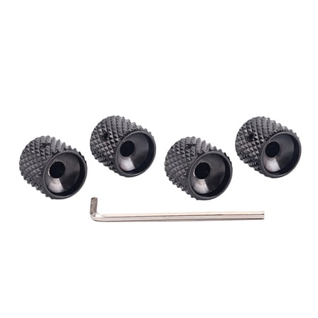 unbranded  4 Pcs Guitar Tuner Bass Knob for Car Amplifier Acoustic Electric Accessories Black