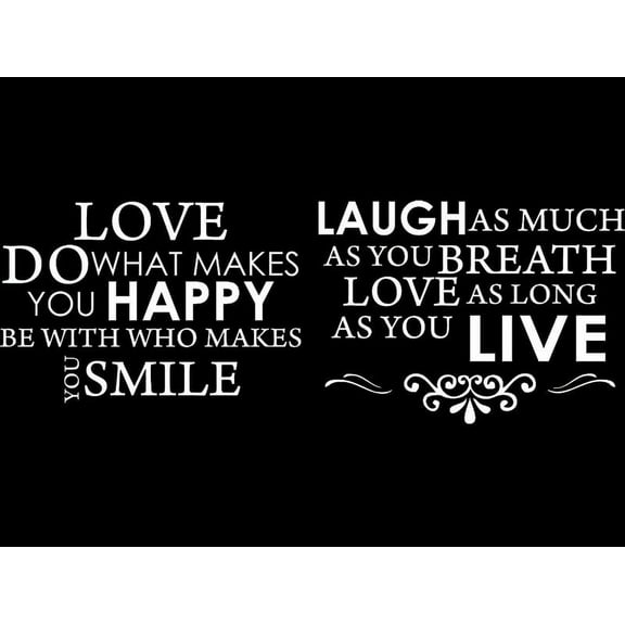 White 27" x 38" Love do what makes you happy.... Vinyl Wall Art Home Decor Decal Sticker