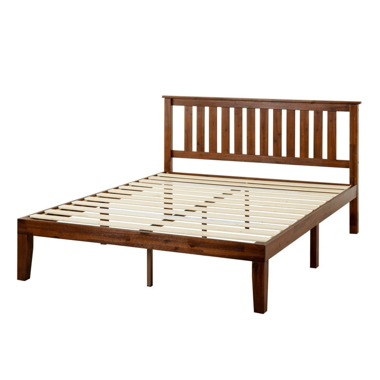 Mellow Marley Solid Wood Platform Bed with Paneled Headboard