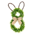 thumbnail image 2 of 19.6in Easter Bunny Wreath, Country-Side Farmhouse Texture with Jute Bow, All-Season Synthetic Greenery for Housewarming and Holiday Gifting, Topliu, 2 of 8