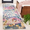 thumbnail image 2 of SAFAVIEH Blossom Ewart Floral Runner Rug, Light Blue/Rust, 2'3" x 8', 2 of 6