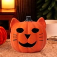 thumbnail image 4 of Dserhfy Halloween Pumpkin Lantern Light Up Pumpkin Ornament with Spooky Curved Face for Halloween Party Indoor Outdoor Decor, 4 of 8