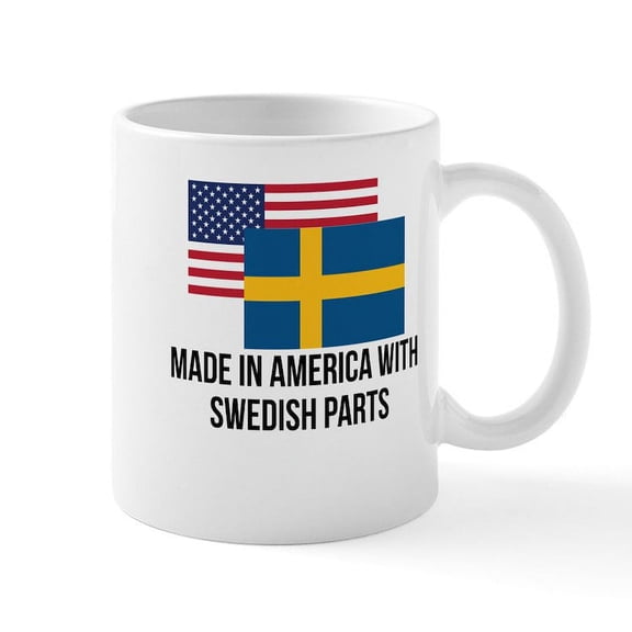 CafePress - Swedish Parts Mugs - 11 oz Ceramic Mug - Novelty Coffee Tea Cup