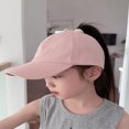 thumbnail image 1 of OUSITAID Heart Design Kids‘ Baseball Cap With Ponytail Hole For Girls  Sun Protection Bucket Hat With Brim  Summer, 1 of 6