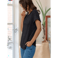 thumbnail image 6 of Women Short Sleeve Tunic Tops Black XL, 6 of 7