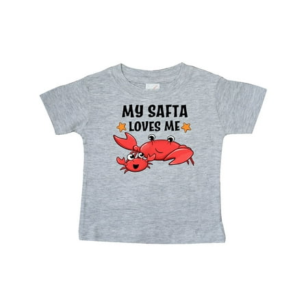 

Inktastic My Safta Loves Me- cute crab family Gift Baby Boy or Baby Girl T-Shirt