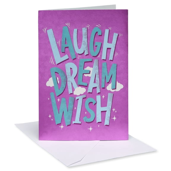 American Greetings Birthday Card for Anyone (Laugh, Dream, Wish)