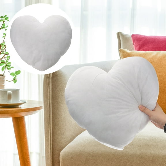 Soimiss Heart Shaped Cushion Insert PP Cotton Decorative Pillow Insert for Sofa 1Pack