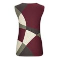 thumbnail image 5 of Simua Summer Tank Top for Women, Ladies Colorr Block Printed Suspender Metal Spaghetti Straps Sleeveless Round Neck Top, Size S-2XL, 5 of 5