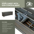 thumbnail image 3 of American Furniture Classics Model 548 Hope Chest Bench with Gun Concealment Grey, 3 of 11
