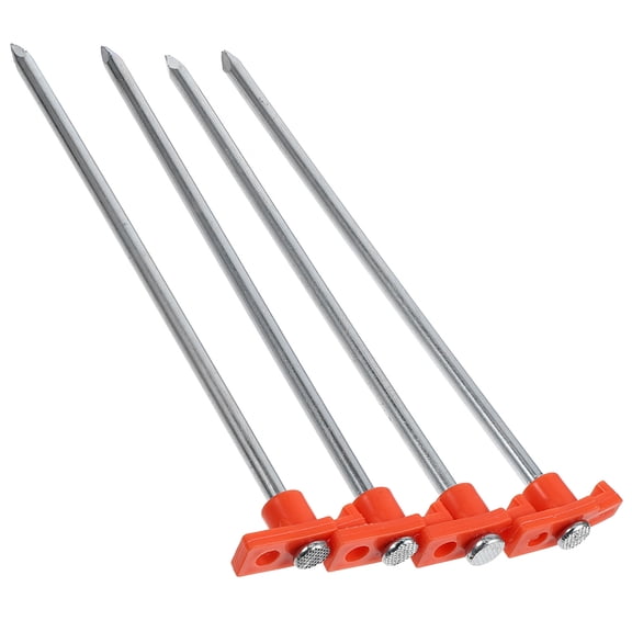 BEADCEST 6Pcs Metal Ground Stakes for Camping and Outdoor Enthusiasts 9.96X1.77X0.79In