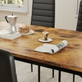 thumbnail image 4 of Aiho 5-Piece Dining Table Set for 4, Faux Marble Top & 4 Upholstered Chairs - Bar & Breakfast Nook, Retro Brown, 4 of 8