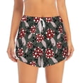 thumbnail image 4 of Lsque Autumn Forest Mushrooms Printed Women's Running Shorts with Liner Pockets,Elastic Quick Dry Workout Athletic Gym Yoga Shorts,Womens High Waist Shorts-Large, 4 of 9