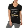 Athletic Works Womens Fitspiration Short Sleeve Graphic Vneck T-Shirt