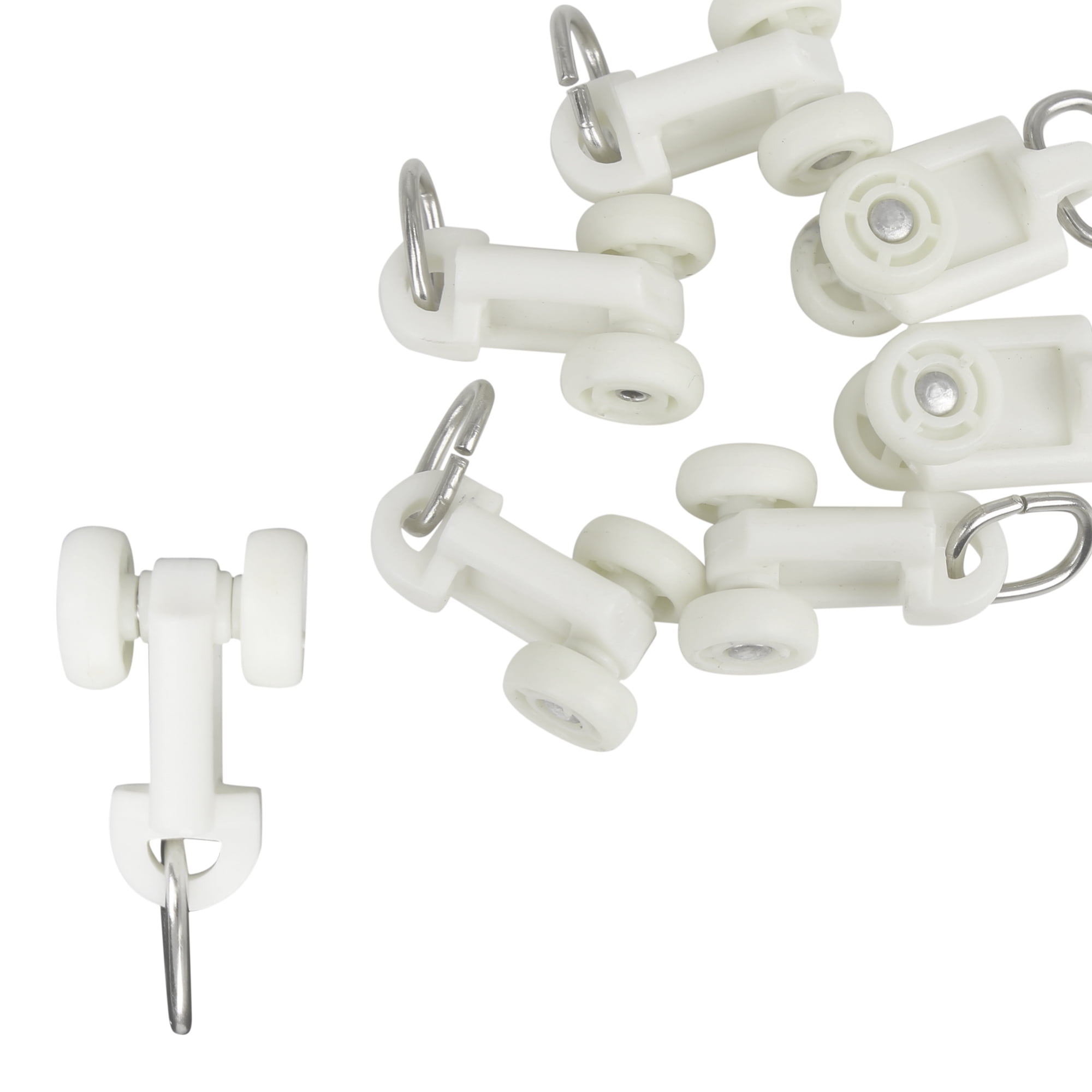 6pcs Plastic Car Curtain Track Rollers Window Curtain Wheel for RV