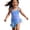 X425 Blue, variant on Girls Swim Wear Gradient Sleeveless Crew Neck Swimsuits Summer Fashion Girls Swimsuits Size 4-5 Years Green