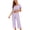 Purple, variant on MLDRA Womens Pajama Sets 2 Piece Cotton Lounge Set Lightweight Pj Set Short Sleeve Tops With Capri Pants Cute Ladies Sleepwear Summer Set