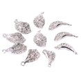 thumbnail image 2 of Colgantes de Hojas de Cristal BLESIY 10 Piezas Rhinestone Leaf Charms Pendant, 2 of 7