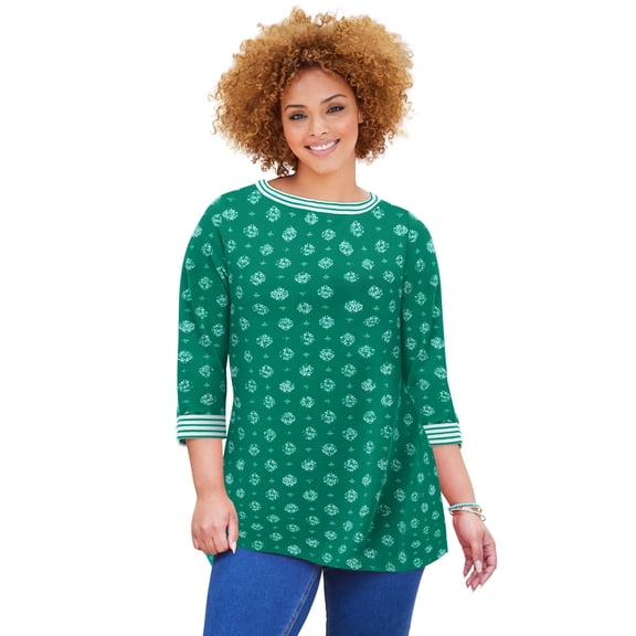 Catherines Women's Plus Size Liz&Me Boatneck Top