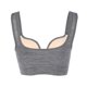 thumbnail image 5 of Mujer Yoga Fitness Stretch Entrenamiento Camiseta sin mangas Chaleco sin costuras Sujetador deportivo acolchado inalámbrico (Gris S), 5 of 6