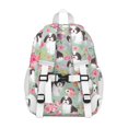 thumbnail image 3 of Shih Tzu Dog and Flower Floral Backpack for School,Cute School Bag,Schoolbag with Adjustable Shoulder Straps & Padded Back,15"x11.42"x5.5", 3 of 6
