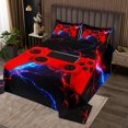 thumbnail image 2 of Erosebridal Video Gamer Coverlet Set King,Abstract Lightning Bedding Set,Teens Bedroom Decor,Ultra Soft,3 Pieces, 2 of 5