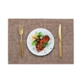 thumbnail image 7 of Cloth Placemats,Fabric Mat,Cotton Linen Blend Machine Washable Double Layered Durable Place Mats Heat Resistant Placemats Wrinkle Free Thick Fabric Dining Table Mats(Apricot), 7 of 7