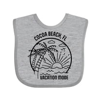Inktastic Summer Vacation Mode Cocoa Beach Florida Boys or Girls Baby Bib