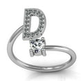 thumbnail image 4 of Copper Capital Letter Open Ring Portable Adjustable Rings Indoor Outdoor Office Shopping Decorative Makeup Jewelry Gift D, 4 of 5